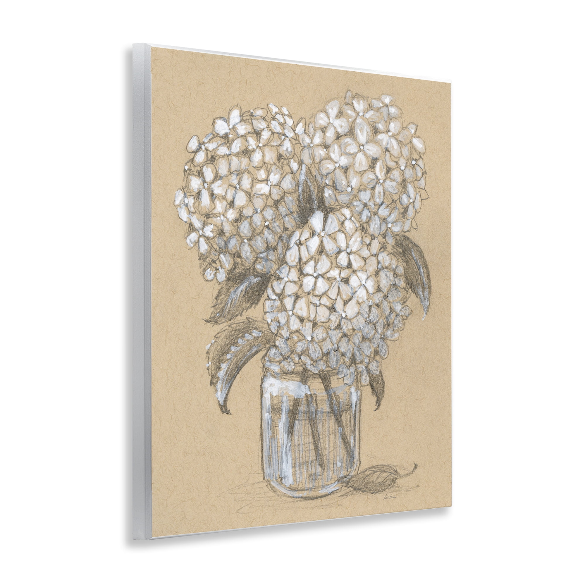 Stupell Industries Hydrangea Jar Drawing Wall Plaque Art, design by Patti Bishop