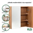 thumbnail image 5 of Botiquin Con Espejo Para Baño Organizador 3 Puertas Gabinete cafe, 5 of 5