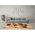 thumbnail image 3 of Ahgly Company Indoor Square Abstract Orange Modern Area Rugs, 4' Square, 3 of 4