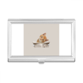 thumbnail image 1 of Cat Pet Newspaper Read Art Deco  Fashion Business Card Holder Case Pocket Box Wallet, 1 of 3