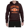 thumbnail image 2 of Wild Bobby City of Cleveland CLE American Football Fantasy Fan | Mens Sports Hooded Sweatshirt Graphic Hoodie, Brown, X-Large, 2 of 3