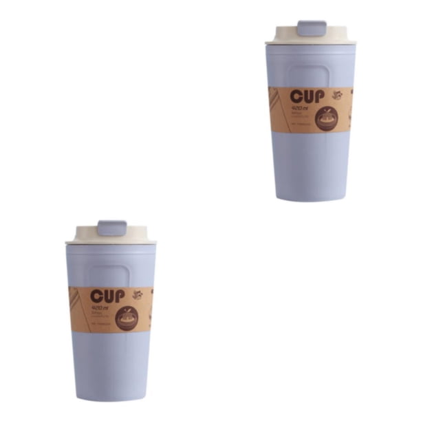 Botella de café de bambú Yuarrent a prueba de fugas 2piezas Azul