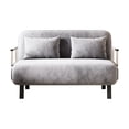 thumbnail image 6 of 39.4-inch Tri Couch, Grey Velvet, Frame, Ergonomic Seat Height, Adjustable Sleeper Chair Bed, Multi-functional, Dutch Steel Construction,, 6 of 6