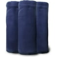 thumbnail image 3 of 12 Pack of Bulk Soft Fleece Blankets 50 X 60, Heavy Weight, Cozy Warm Throw Blanket Sofa Travel Outdoor, Wholesale (50 X 60, 12 Pack Navy Blue), 3 of 7