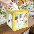 thumbnail image 2 of LIKAJON 1 Pack Gold Wedding Card Box, Transparent Gift Card Box for Wedding Decorations for Reception, Money Box for Bridal Shower Decorations Party Reception Anniversary Baby Shower, 2 of 8