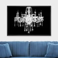 thumbnail image 2 of wall26 Framed Canvas Print Wall Art Ornate Black &amp; White Chandelier Silhouette Decorative Lights Digital Art Modern Art Chic Relax/Calm Multicolor for Living Room, Bedroom, Office - 24"x36&q, 2 of 5