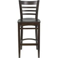 thumbnail image 4 of Home Square 30" Ladder Back Bar Stool in Walnut - Set of 3, 4 of 11
