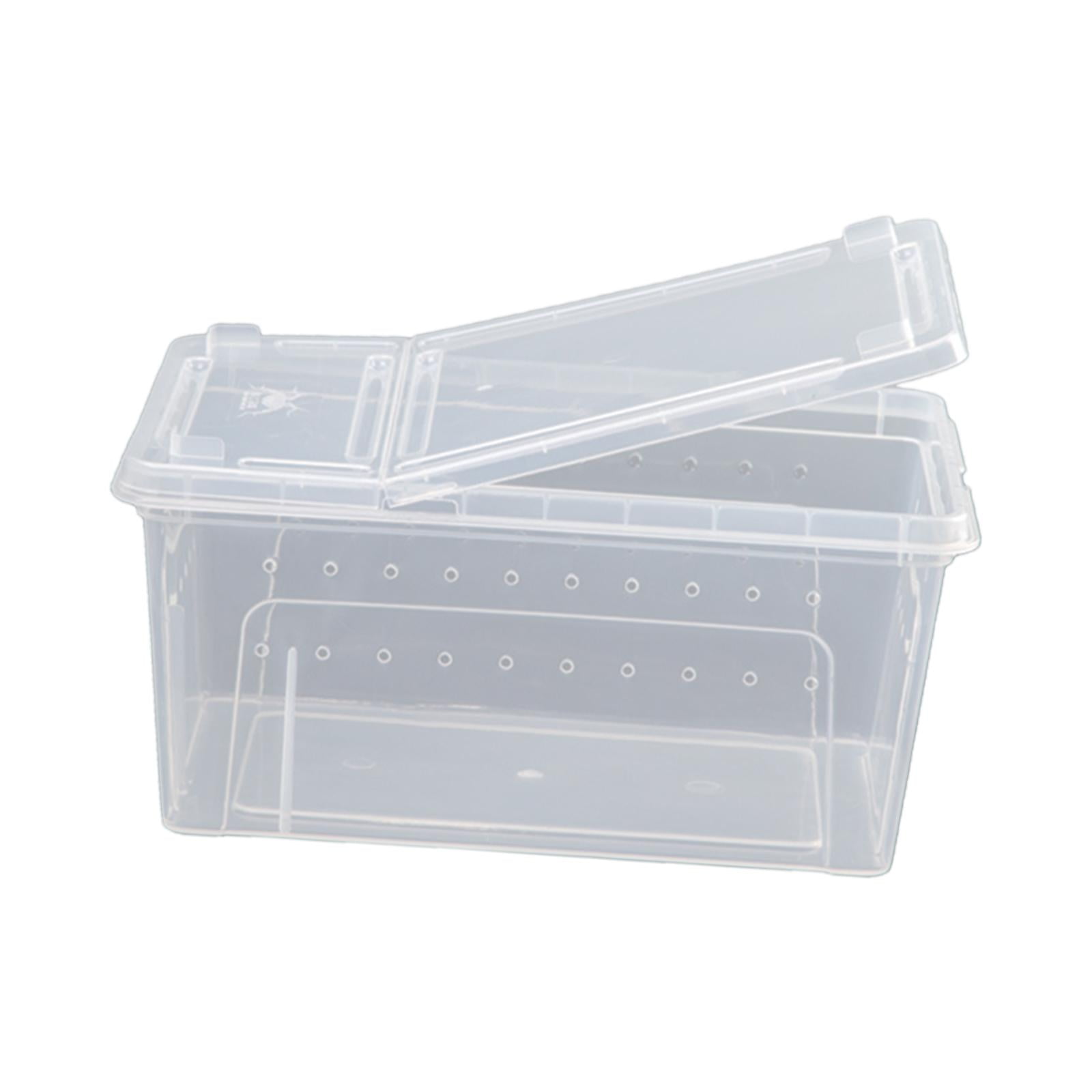 perfeclan Reptile Breeding Box Animal Habitat Cage with Small Vents Portable Reptile Terrarium Turtle Transport Container for Scorpion