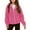 Hot Pink, variant on YunPes Teen Polar Fleece Zip Jacket with Hooded Warm Sherpa Lined Coats Kids Shaggy Thicked Fall Winter Outwears
