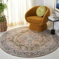 thumbnail image 2 of SAFAVIEH Silverado Sebastian Medallion Polyester Area Rug, Sage/Blue, 6'4" x 6'4" Round, 2 of 8