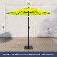 thumbnail image 2 of BELLEZE Outdoor Umbrella Patio Lawn Crank to Open 9 Foot Rust Proof Framing UV Resistant Tilt Function, 2 of 7