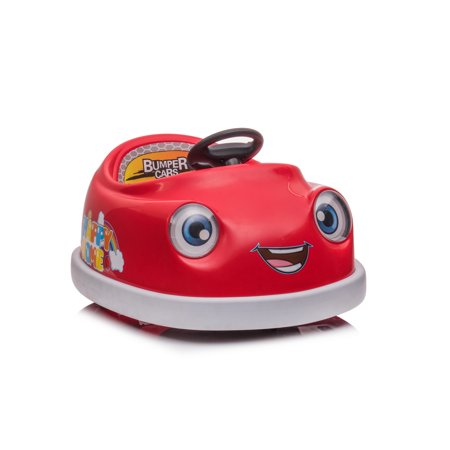 GUTALOR 12V Kids Bumper Car with Dual Drive - Electric Ride-On for Children Aged 1-6 with Pushrod, USB, Bluetooth Music, Rocking Horse Mode, Anti-Collision Design