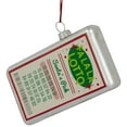 thumbnail image 3 of Northlight Glass "Fa La La Lotto Santa's Pick" Hanging Christmas Ornament - 4.25" - Silver, 3 of 5
