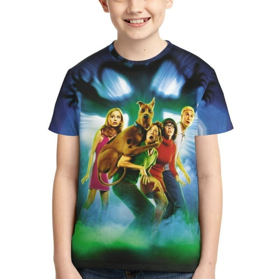 Boys Girls Scooby Doo T-Shirts 3d Printed Novelty Short Sleeve Shirts Kids Youth Game Cartoon Tee Shirts Summer Tops