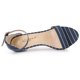 thumbnail image 5 of Sandalias De Tacón De Aguja Con Correa De Tobillo A Rayas Para Mujer Azul 36 EU, 5 of 7