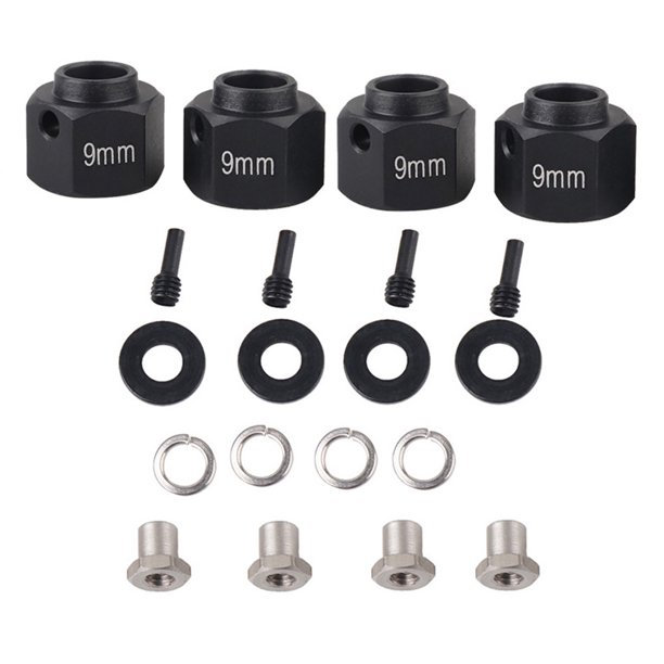 Reemplazo del juego de ampliación del adaptador de ensanchamiento del coche de 8 mm / 9 mm para 1/10 TRAXXAS TRX-4 TRX4 RC Trucks Wheels Inevent WJ3287-03