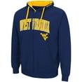 thumbnail image 2 of Men's Colosseum Navy West Virginia Mountaineers Big & Tall Full-Zip Hoodie, 2 of 3