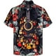 thumbnail image 2 of Camisa hawaiana de playa para hombre con estampado 3D de guitarra, camisas Alho de manga corta con botones, blusas de gran tamaño para hombre, 2 of 5
