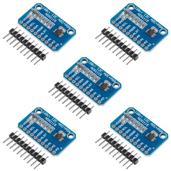 Aceirmc Ads1115 Convertidor Adc Pga Analógico A Digital De 16 Bits, 16 Bytes, 4 Canales I2C Iic Con Amplificador De Ganancia Programable, Placa De Desarrollo De Convertidor Adc De Alta Precisión Para