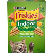 Purina Friskies Indoor Delights Chicken, Beef, Salmon, Cheese, Garden Greens Flavors Adult Dry Cat Food - 16.2 oz. Box