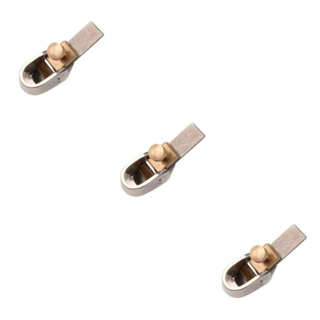 Destyer Luthiers Tool For Easy And Precise Plane DIY Essential Copper DIY Violin Viola Tool Finger Planer silver 1 3Set