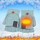 thumbnail image 2 of Caliente de punto convertible Flip Mitones Top Fingerless Hombres Guantes de Invierno Hombres Guantes Mitones de punto Flip Medio dedo Guantes, 2 of 4