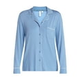 thumbnail image 6 of Joyspun Women’s Sleep Modal Long Sleeve Notch Top and Pants Pajama Set, Size XS-XL, 2X-3X, 6 of 7