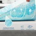 thumbnail image 3 of 3 Inch Queen Size Memory Foam Mattress Topper, Cooling Gel Infused Mattress Pad, Pressure Relief ,CertiPUR-US Certified - Blue, 3 of 8