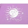thumbnail image 3 of Topgal Pajamas for Little Big Girls Moon Sun Matching Jammies 2-Piece Purple Short Sleeves & Black Shorts Sets Size 12, 3 of 7