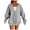 Gray, variant on XUNKUSGA Hoodies For Women Zip Up Lightweight Solid Color Long Sleeve Jackets For Women Fashion Basic Casual Sweatshirt For Women with Slant Pockets S-2XL