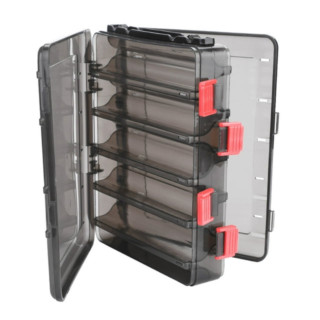 Fishing Tackle Box Double Sided, PP Waterproof Fish Backpack Dividers Accessory for Kayak Boat Freshwater Saltwater Earring Hook