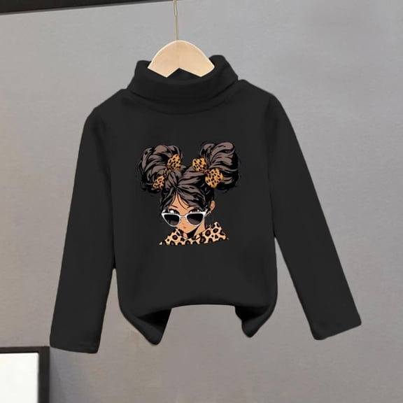 Bnwani Sweatshirt Girls Cotton Long Sleeve Thin Printed Pullover Sweatshirt