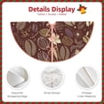 thumbnail image 5 of Halloween Christmas Tree Skirt - Coffee and Flowers 36 Inches Christmas Tree Skirt for Halloween Holiday Indoor Home Christmas Tree Decorations with Three Ribbons, 5 of 7