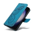 thumbnail image 5 of for Samsung Galaxy S25 Case Wallet for Women, Flip Folio Cover with Butterfly Pattern PU Leather Stand Card Holder Slots Wrist Strap Protective Phone Case for Samsung Galaxy S25, Blue, 5 of 9