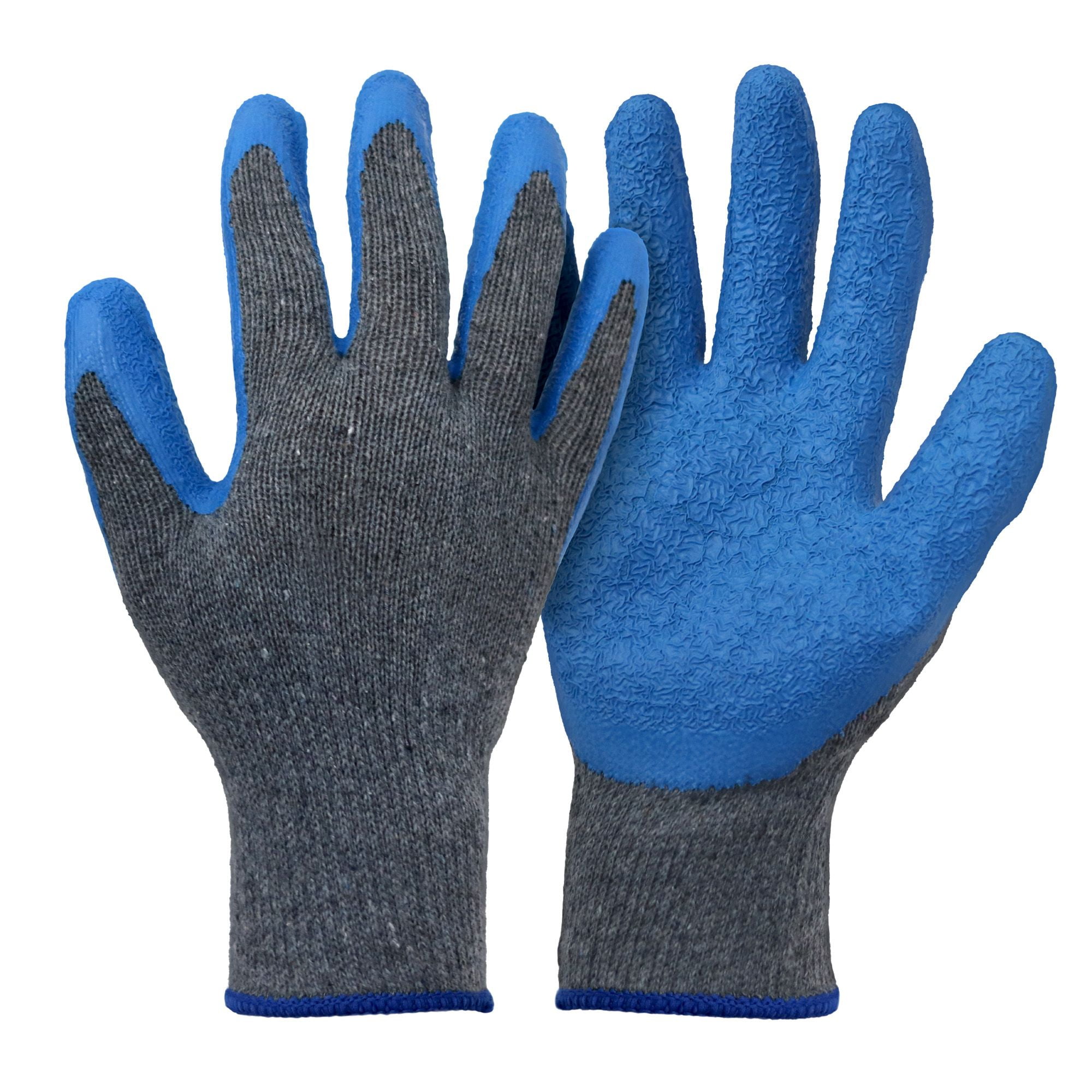 24 Pairs Latex PU Coated Work Gloves Safety Gardening Grip Mechanic Builders UK 