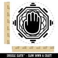 thumbnail image 2 of Monk Geometric Palm Self-Inking Rubber Stamp Ink Stamper - Blue Ink - Large 1-1/2 Inch, 2 of 7