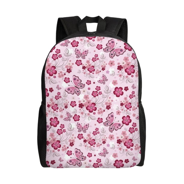 Easygdp Flower Butterfly Mochila Versátil y Elegante: Comodidad, Almacenaje y Durabilidad para la Universidad, Trabajo, Viajes y Uso Diario