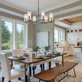 thumbnail image 2 of Luxury Transitional Chandelier, Brushed Nickel, UKC20055, 2 of 4