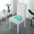 thumbnail image 7 of Patio Chair Cushionss 40x40 Round Solid Color Imitation Linen Cushions Mantou Cushions Futon Cushions Green, 7 of 7