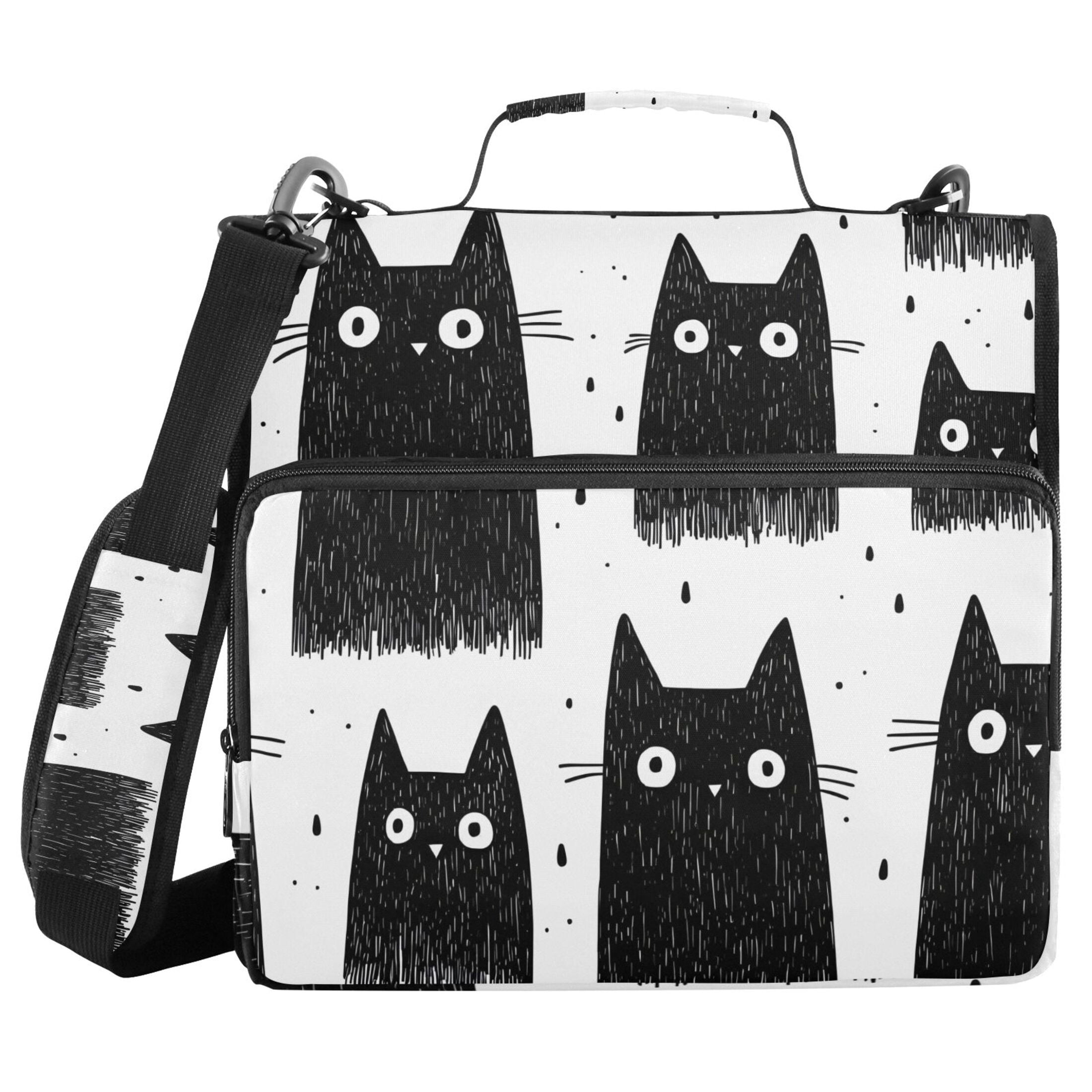 ALAZA Zipper Binder Cat 3 Ring Trapper Keeper File Folder Organizer Bag