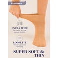thumbnail image 2 of HUGH UGOLI Women Diabetic Ankle Socks, Super Soft & Thin Bamboo Socks, Wide & Loose, Non-Binding Top & Seamless Toe, 4 Pairs, Peach Orange, Shoe Size: 6-9, 2 of 4
