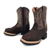 The Western Shops Infant Kids Python Print Leather Cowboy Boot
