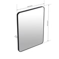 thumbnail image 4 of Noble House 24"x32" Bathroom Wall Mirror, Aluminum Frame, 4mm Glass, Vertical Mount, for Living Room, Entryway, Black, 4 of 9