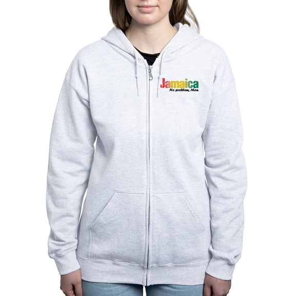 CafePress - Jamaica No Problem Tri - Women's Zip Hoodie