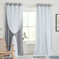 thumbnail image 6 of NICETOWN Ruffle Blackout Curtain for Kids Room, Grommet Thermal Insulation Noise Reducing Curtains,W52 x L90, Set of 2, Silver Grey, 6 of 7