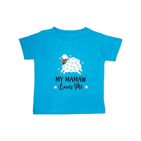 

Inktastic Mamaw Loves Me Grandson Boy Lamb Gift Baby Boy or Baby Girl T-Shirt