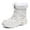 White, variant on Snow Boots for Women,Women's Winter Boots Mid Calf Insulated Lined Lace Up Cold Weather Footwear with Traction Sole,Winter Boots for Women,White,8.5