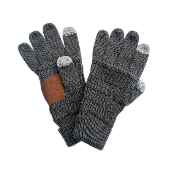 AWZXDE Women Winter Versatile Knitted Wool Flip Screen Warm and Comfortable Gloves for Casual and Outdoor Use Dark Gray,One Size
