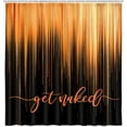 thumbnail image 2 of 4 Piece Yellow and Black Shower Curtain Set Get Naked Burgundy Ombre Simple 72Wx72L Curtains Decor with Non-Slip Rugs, Toilet Lid Cover and Bath Mat Bathroom Accessorie Home Bathtub Set, Gradient, 2 of 4