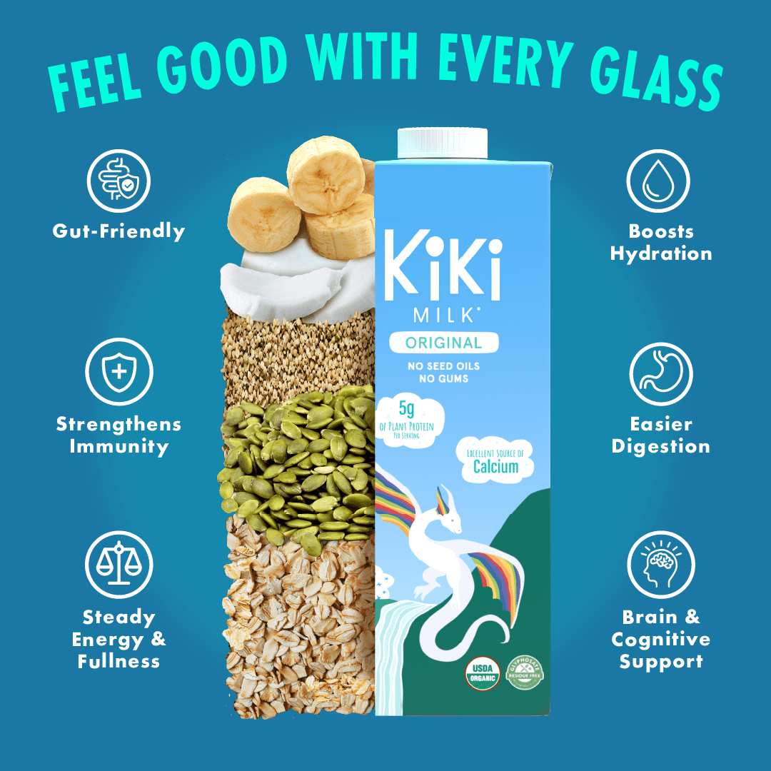 Original Kiki Milk - Organic Plant-Based Milk - Shelf Stable - (32 oz pack of 6)